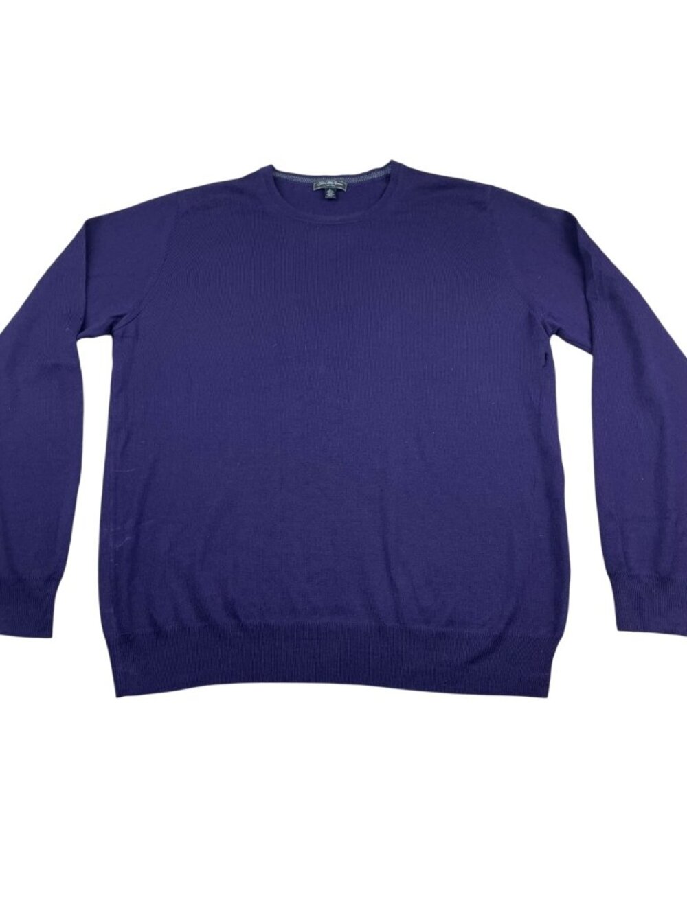 Saks Fifth Avenue Men’s 100% Wool Crewneck Sweater Purple • Italy • Large